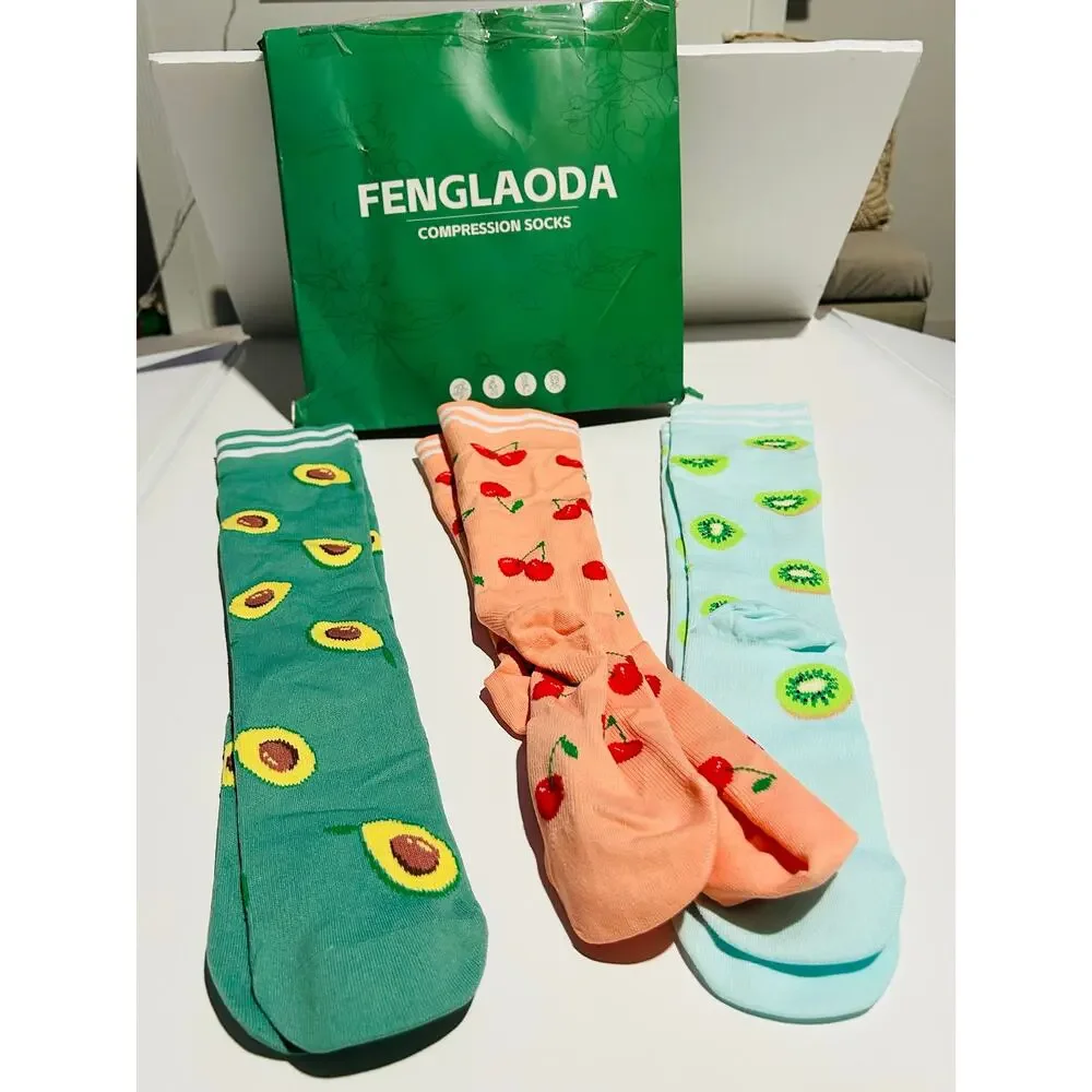 FENGLAODA - Unisex Compression Socks For Circulation Support 6 Pairs /Size -S/M